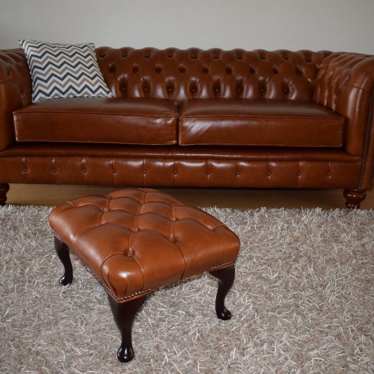 Chesterfield 3er-Sofa Raleigh in Heritage Tan  