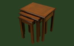 Chippendale Beistelltische, Dreierset